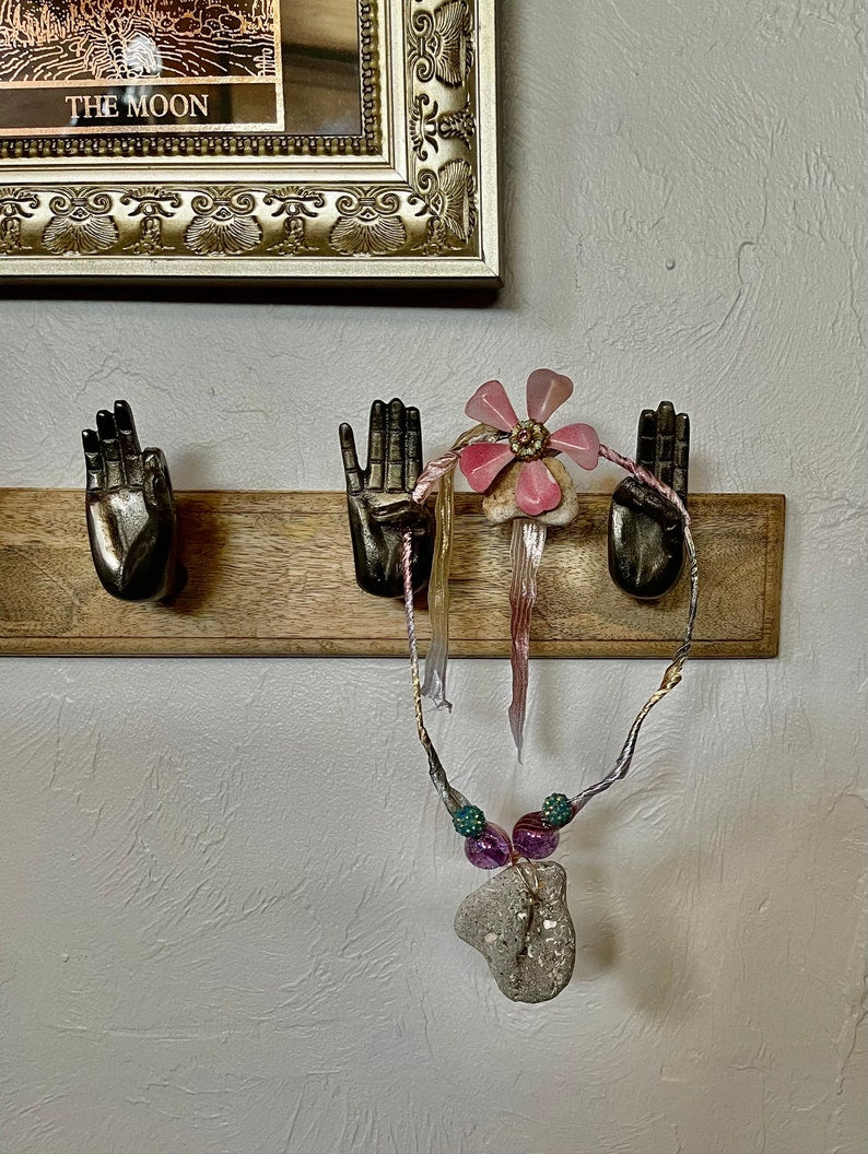 Spring Spirited Bohemian Hag Stone Amulet, Home Decor, Gift
