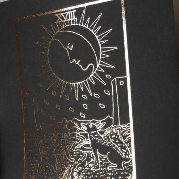 Handmade Gold Foiled The Moon Tarot Print, Home Decor, Bodhi Signs