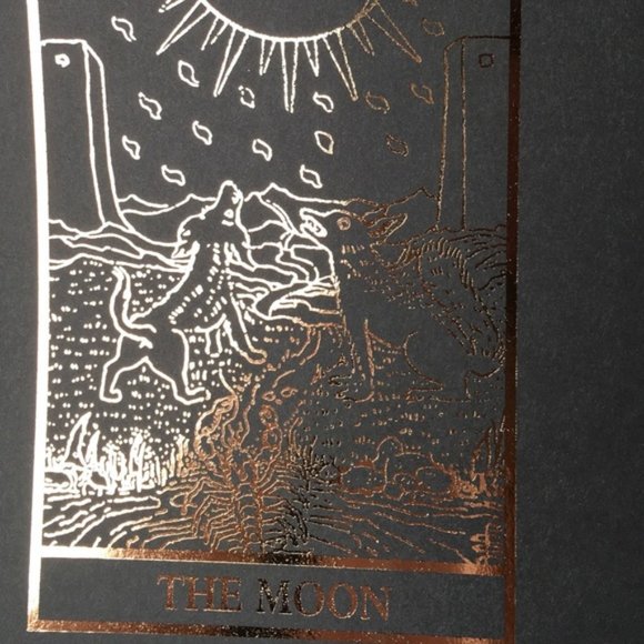 Handmade Gold Foiled The Moon Tarot Print, Home Decor, Bodhi Signs