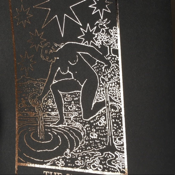 Distressed Gold Foiled The Star Tarot Print, Home Decor, Bodhi Signs