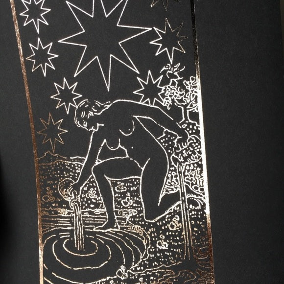 Distressed Gold Foiled The Star Tarot Print, Home Decor, Bodhi Signs